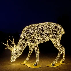Online DecoWoerner XXL LED Warm Hirschkuh Für Außen 120 Cm silber