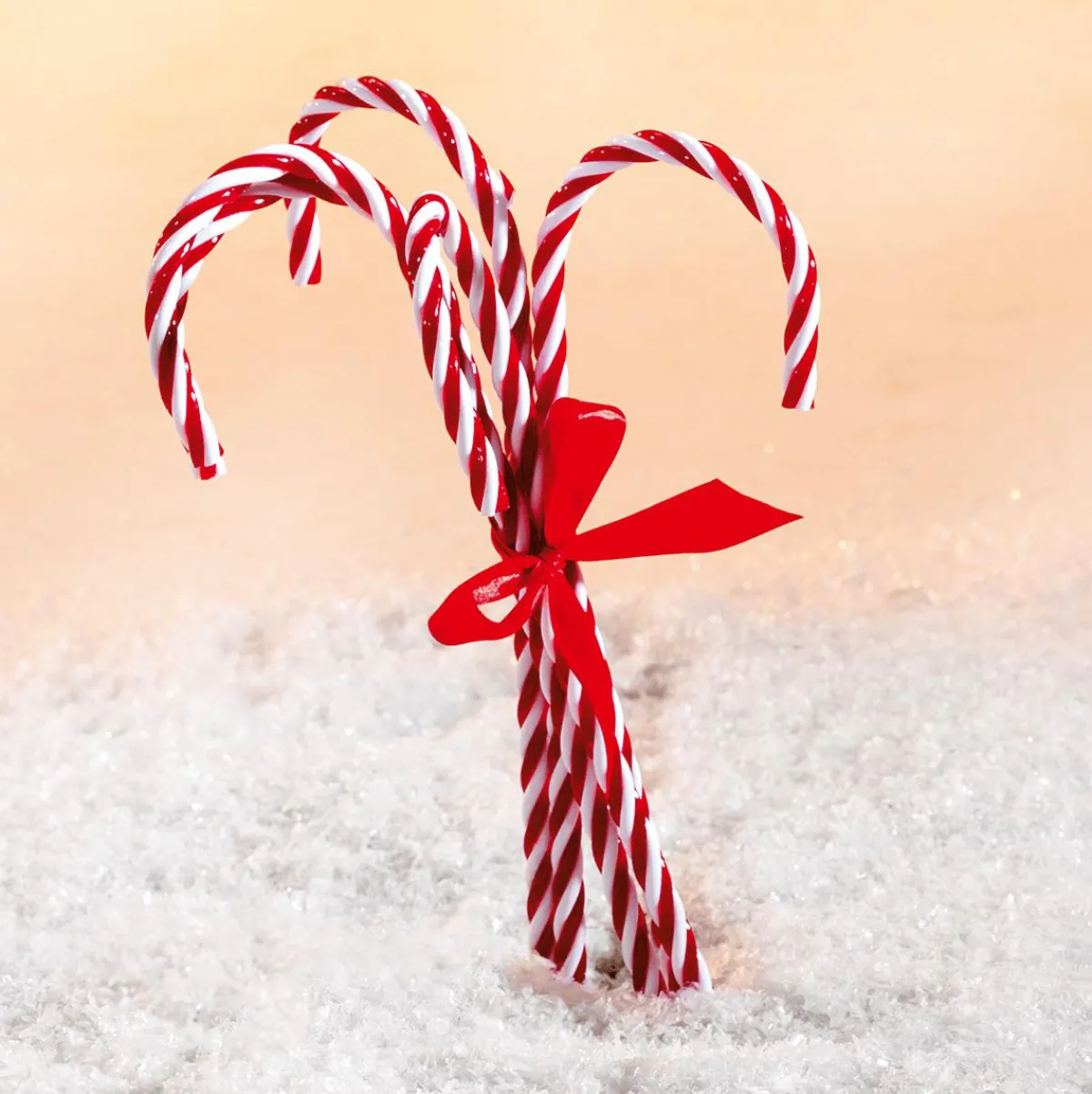 Discount DecoWoerner XXL Zuckerstangen Lebensmittel-Attrappe 5 Stück 40 Cm rot