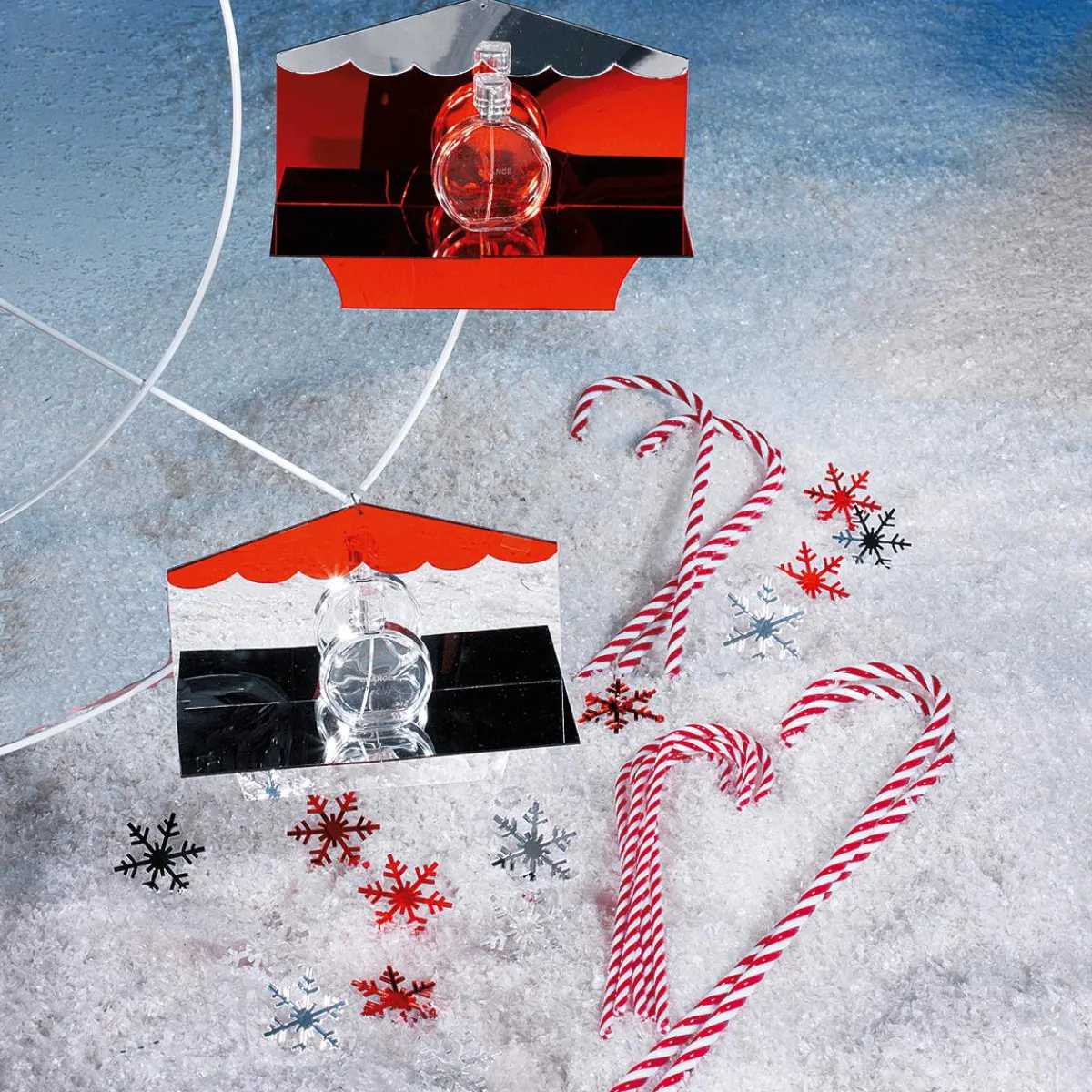 Discount DecoWoerner XXL Zuckerstangen Lebensmittel-Attrappe 5 Stück 40 Cm rot