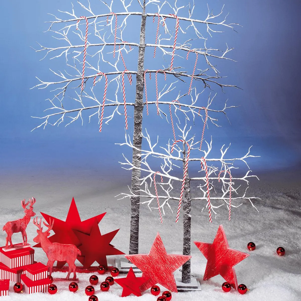 Discount DecoWoerner XXL Zuckerstangen Lebensmittel-Attrappe 5 Stück 40 Cm rot