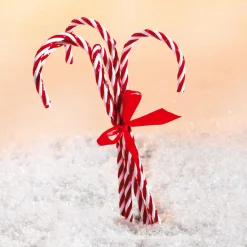 Discount DecoWoerner XXL Zuckerstangen Lebensmittel-Attrappe 5 Stück 50 Cm rot