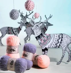 New DecoWoerner XXL-Deko-Wollknäuel 40 X 22 Cm rosa