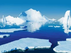 Clearance DecoWoerner XXL-Planenbanner "Eisschollen Im Polarmeer" Aus Schwer Entflammbarer LKW-Plane 300 X 400 Cm
