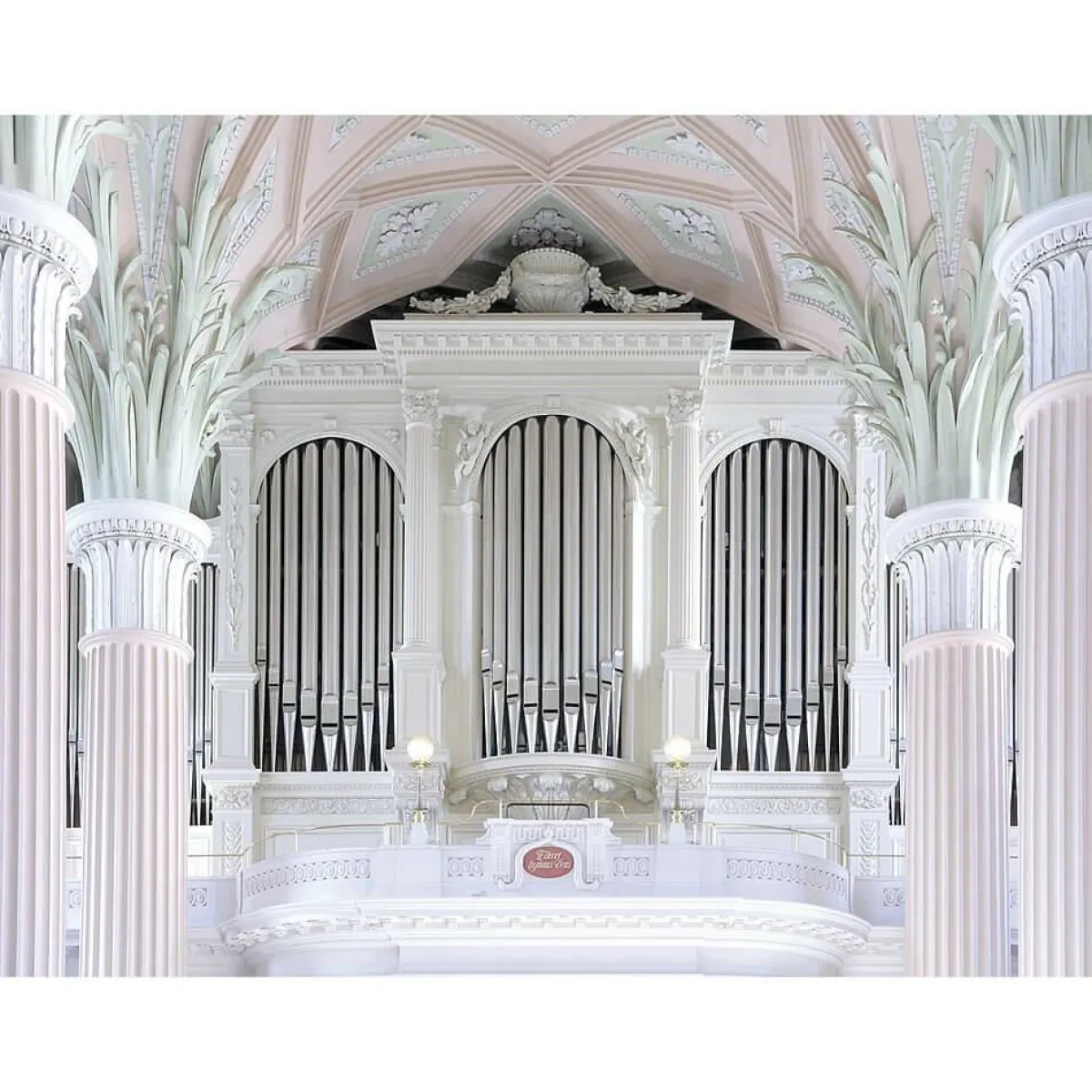 Clearance DecoWoerner XXL-Planenbanner "Orgel" Aus Schwer Entflammbarer LKW-Plane 250 X 330 Cm weiß