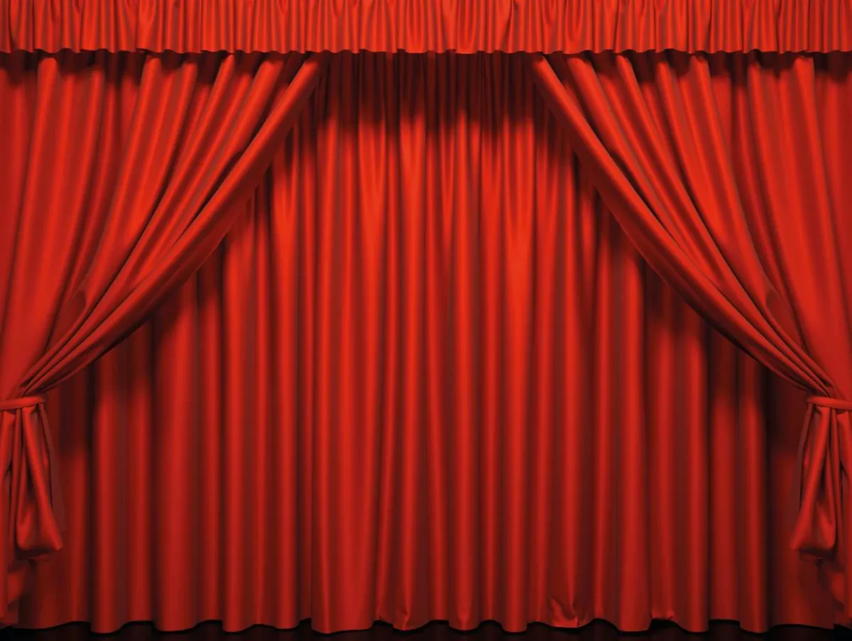 Best DecoWoerner XXL-Planenbanner "er Bühnenvorhang" Aus Schwer Entflammbarer LKW-Plane 250 X 330 Cm rot