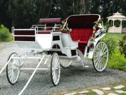 Best DecoWoerner XXL-Planenbanner "e Hochzeitskutsche" Aus Schwer Entflammbarer LKW-Plane 250 X 330 Cm weiß