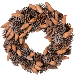 Online DecoWoerner Zapfenkranz 45 Cm Ø braun