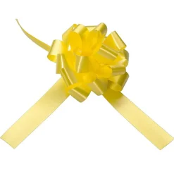 Best DecoWoerner Zieh-Schleife, 10 Cm Ø, , 50 Stück gelb
