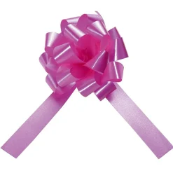 Outlet DecoWoerner Zieh-Schleife, 10 Cm Ø, Pink, 50 Stück rosa