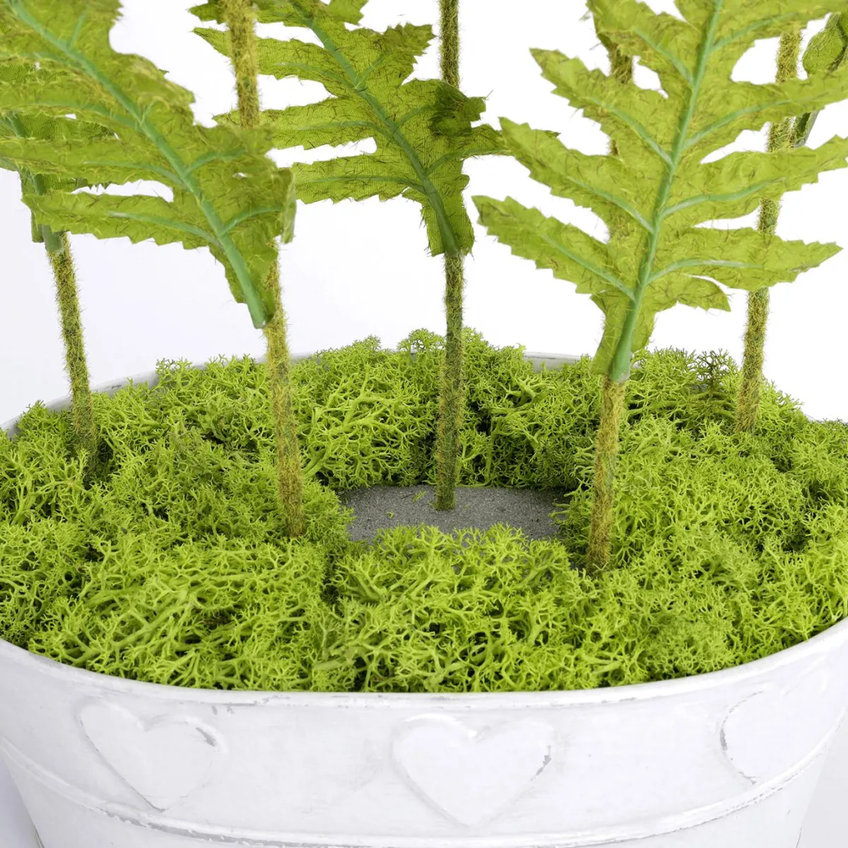 Online DecoWoerner Zinkwanne Mit Herzmuster 32 Cm weiß