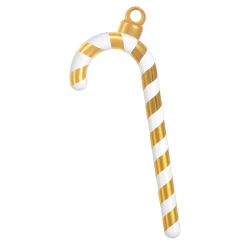 Best DecoWoerner Zuckerstange Gold / Weiß mehrfarbig