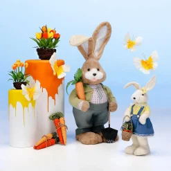 Clearance DecoWoerner Zwei Deko-Schmetterlinge Mit Clip, Gelb-weiß, 11-14 Cm Ø orange