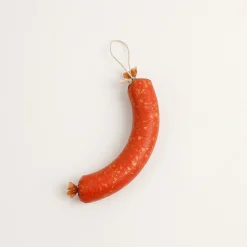 DecoWoerner Zwiebel-Mettwurst Halber Ring Lebensmittel-Attrappe 29 Cm rot